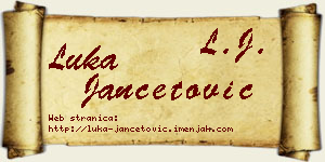Luka Jančetović vizit kartica